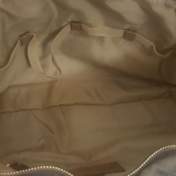 TUMI Olive Gray Ruffled Tote Bag - Picture 7 of 8